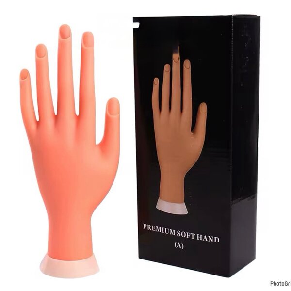 Main en silicone pour ongles