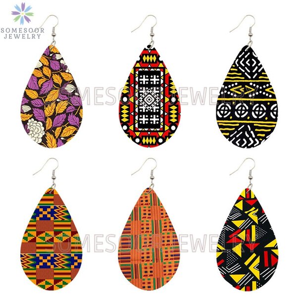 Boucles dOreille Afro, motifs pages africains
