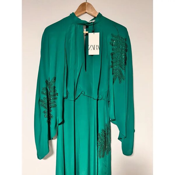 ZARA silk maxi dress S international size