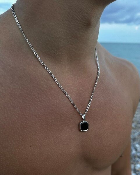 Collier pendentif argent homme