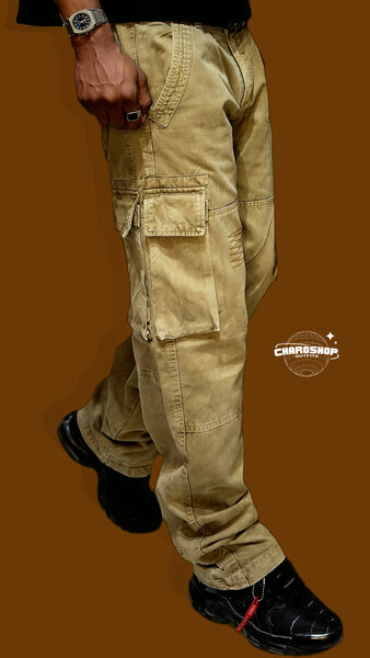 Pantalon cargo homme kaki