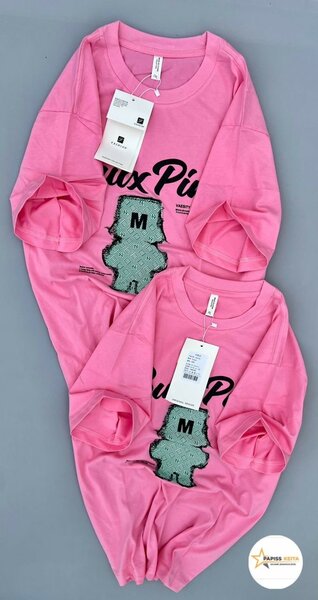 T-shirts roses assortis