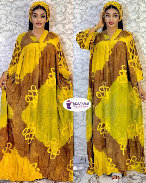 Robe longue avec foulard