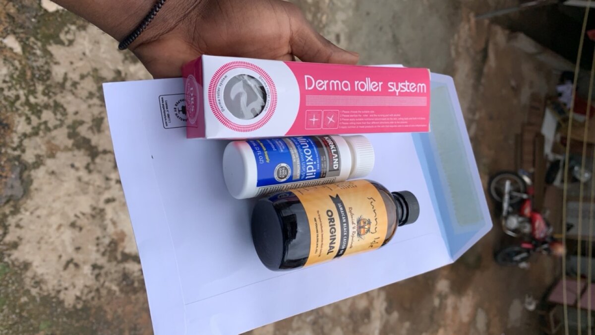 Hair line and beard growth combo set