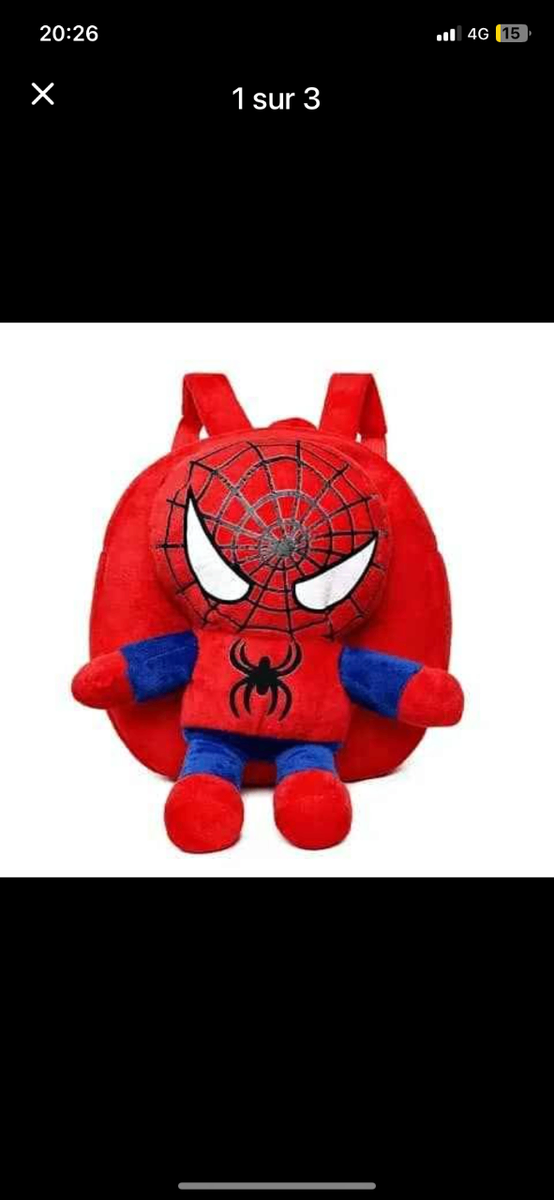 Sac à dos peluche super-héros