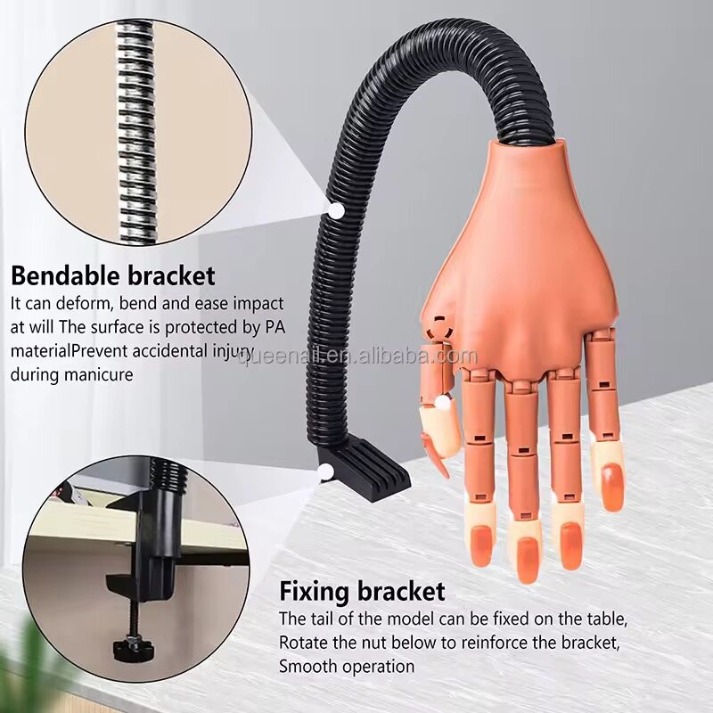Main de pratique pour ongles flexibles