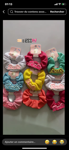 Ensemble d'élastiques colorés