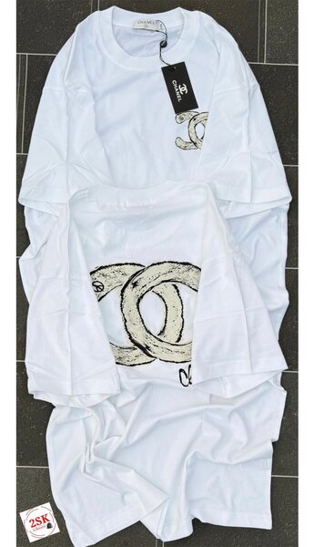 T-shirt blanc stylé unisexe