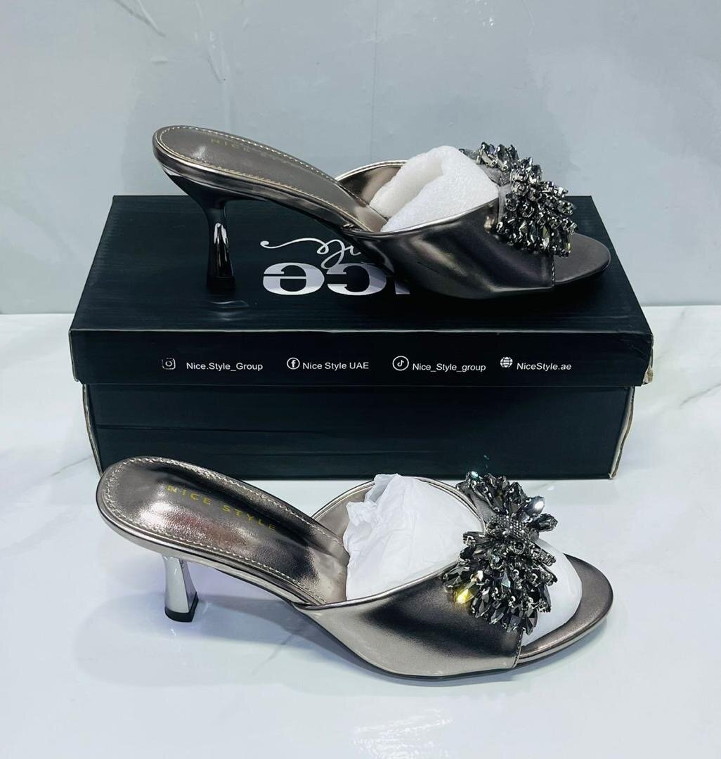 Mules glamour strass femme