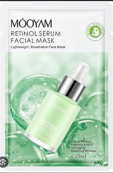 Retinol serum facial mask
