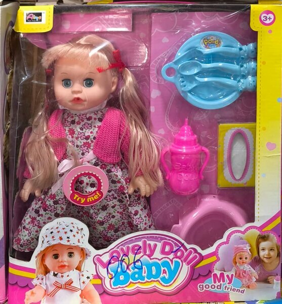 Poupée Lovely Doll Baby blonde accessoires