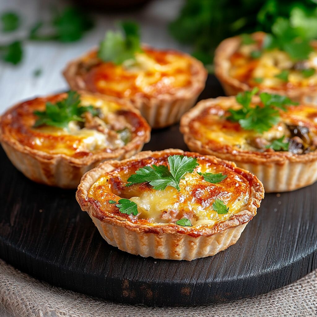Mini quiches gourmet délicieux