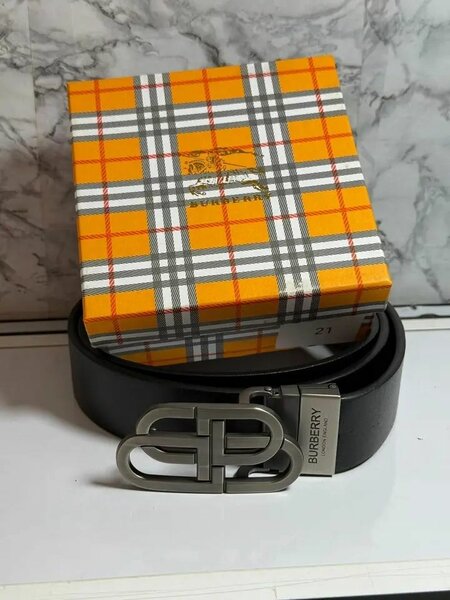 Ceinture Burberry noire pour homme