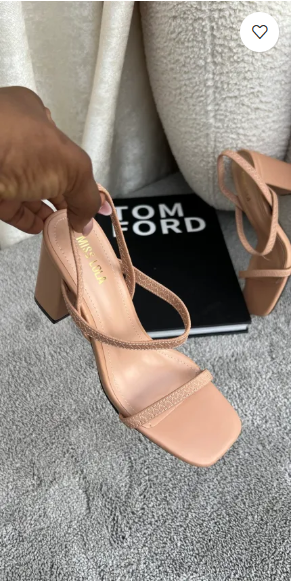 Emerie Sling Back Block Heel – Nude