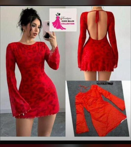 Robe rouge moulante élégante