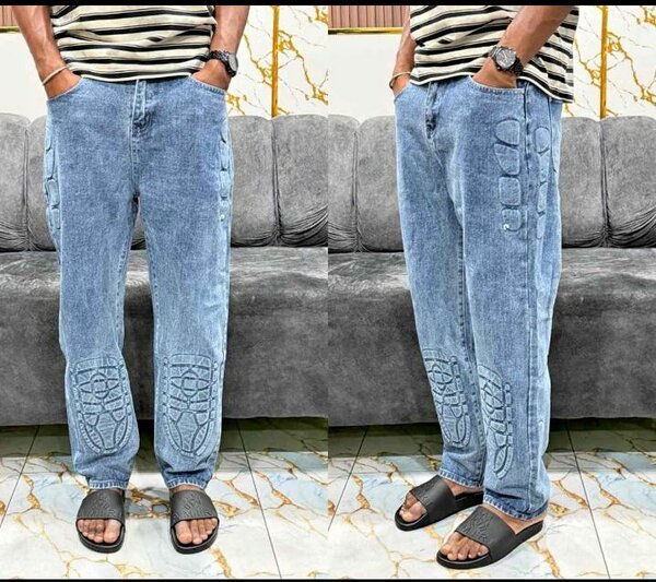 Jeans vintage brodés homme