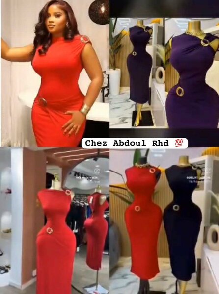 Robe élégante ceinture boucle