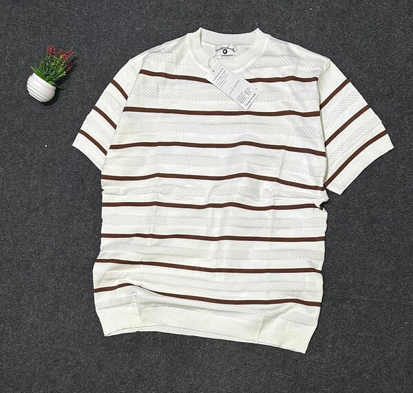 T-shirt rayé décontracté