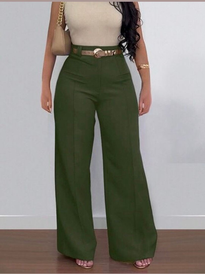 High-Waist Wide-Leg Trousers