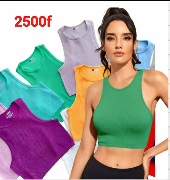 Débardeur court en coton