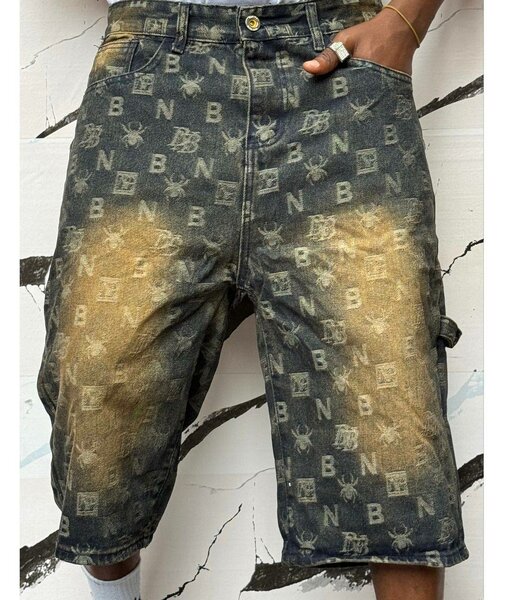 Shorts en jean imprimés