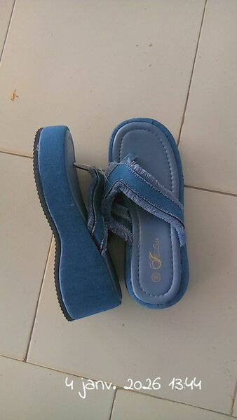 Sandales à plateforme en denim