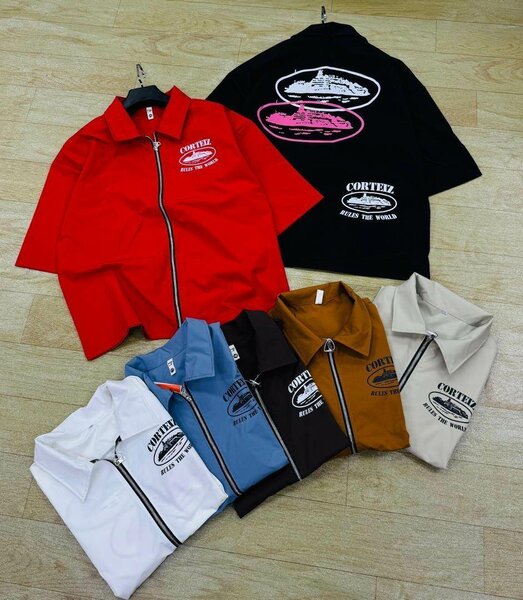 Chemises à zip tendance homme