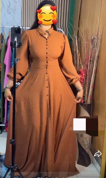 Robe longue marron pour femmes