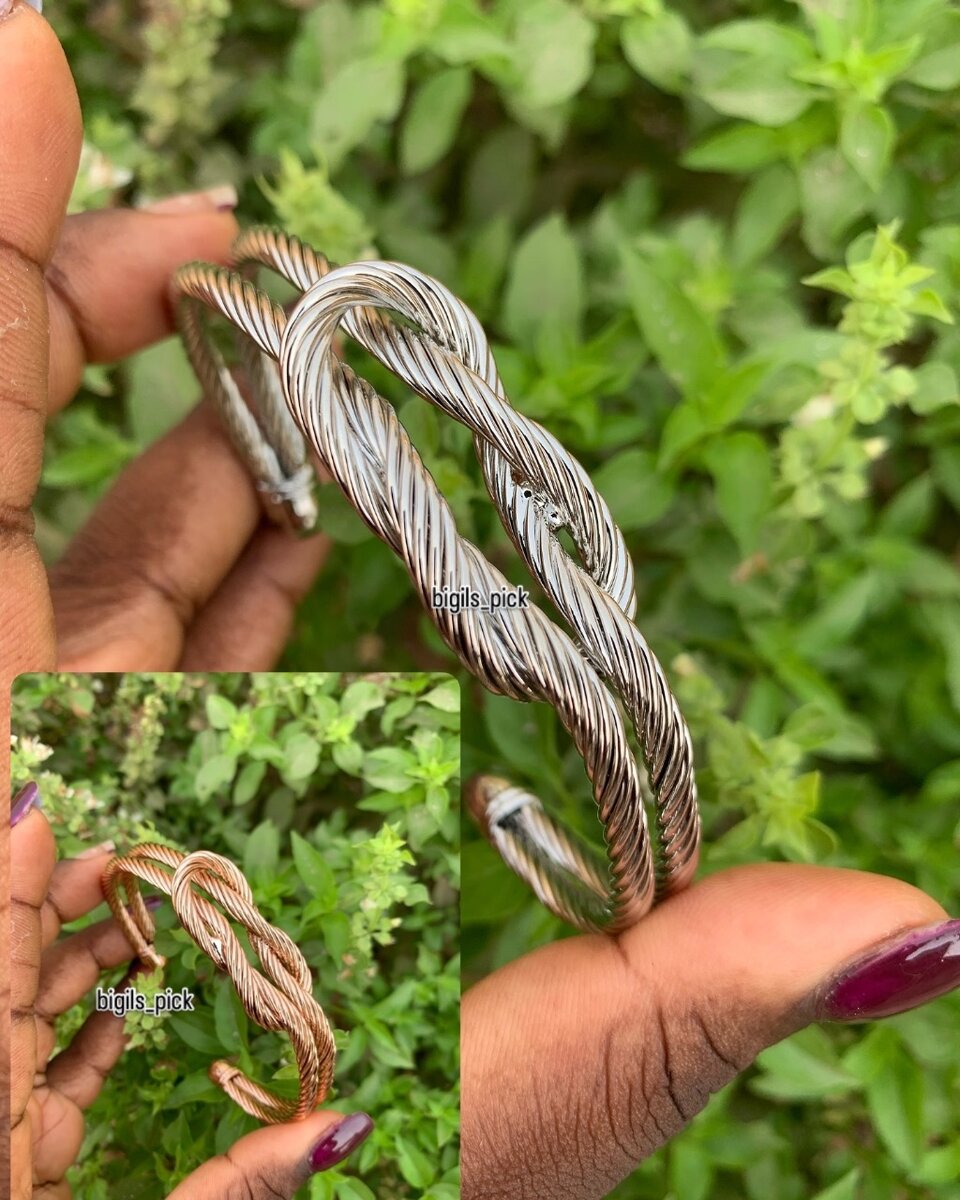 Twisted cuff bangles