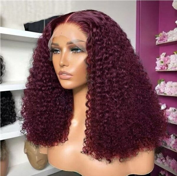 Perruque Bouclée Rouge Intense