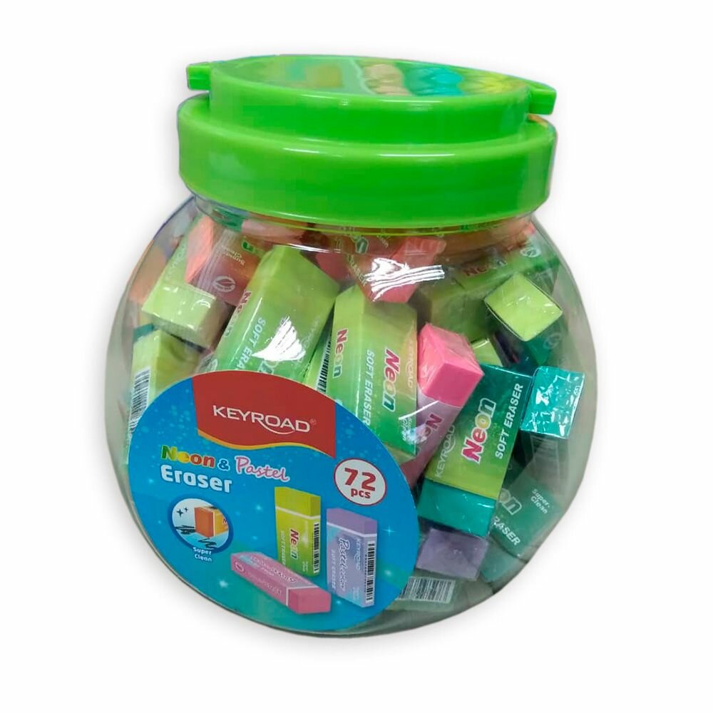 Gommes Néon & Pastel - 72 pcs