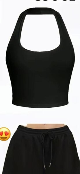 Top court noir moderne femme