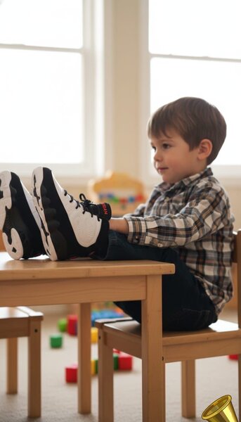 Chaise haute en bois pour enfants