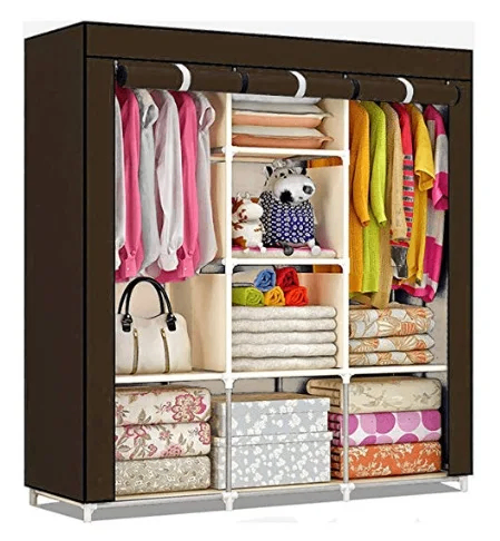 Armoire démontable en tissu pour vêtements et chaussures