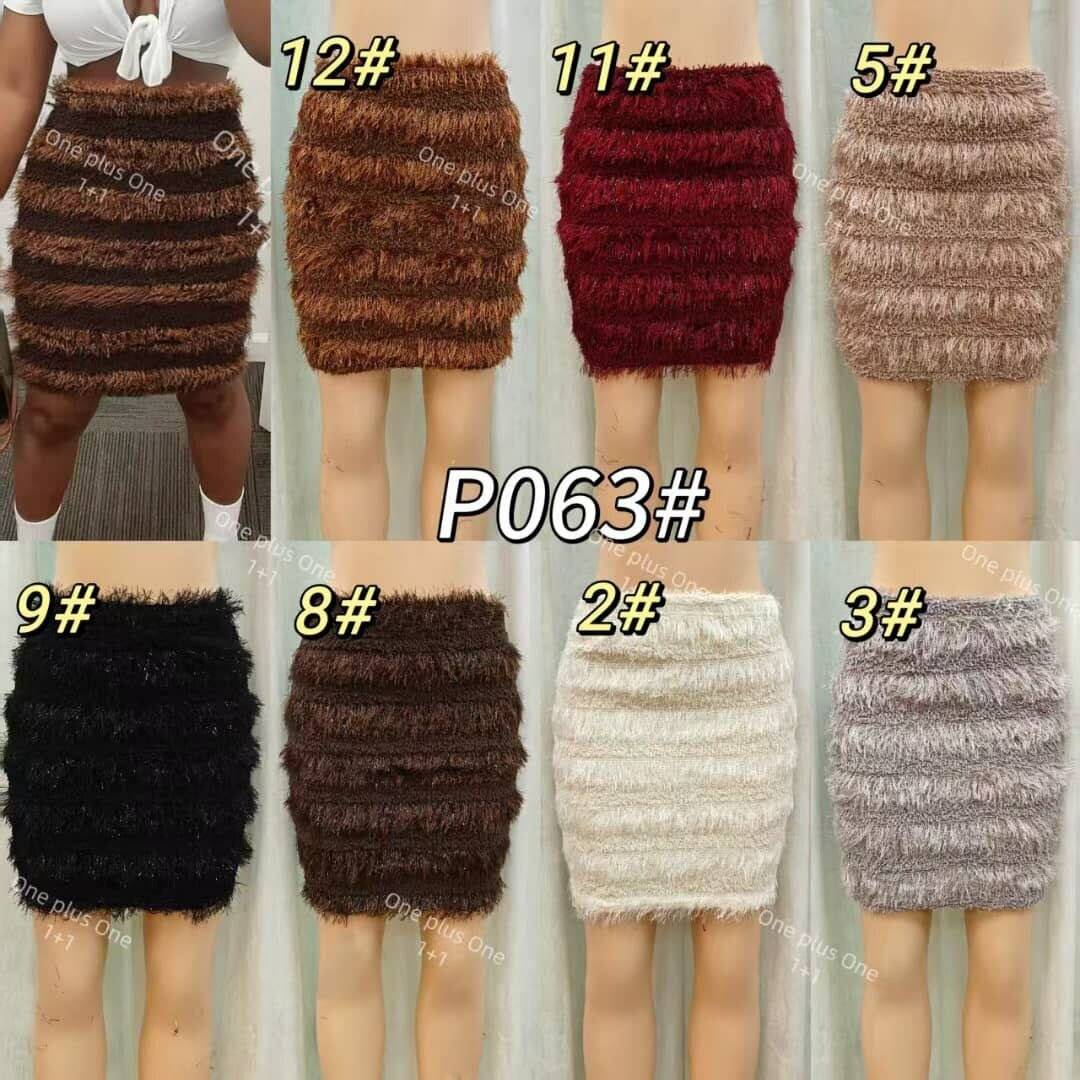 Jupe en fibres colorées