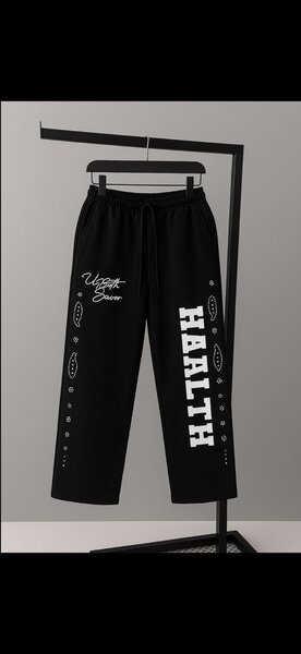 Pantalon de jogging noir imprimé