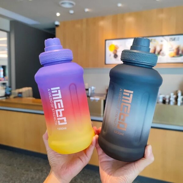 1.2 Litres Gradient Color Frosted Water Bottle