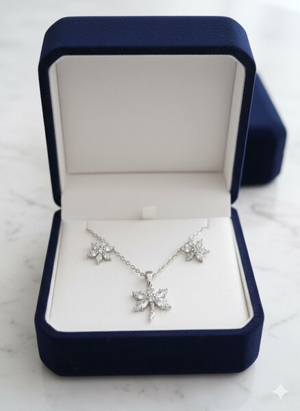 Collier et Boucles Brillants