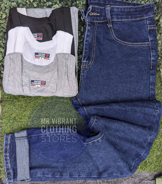 Combo of a Trousers and a set of 3 Vests 