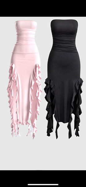 Robe de soirée élégante froncée