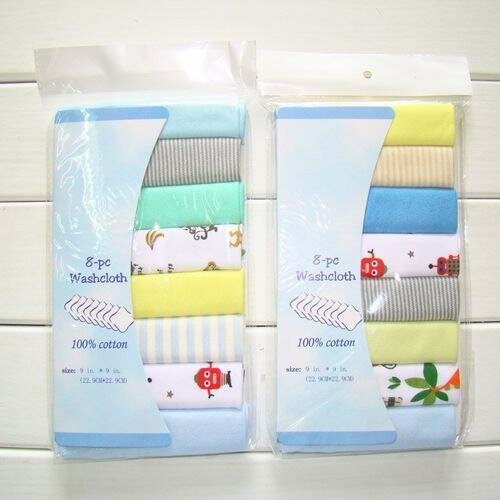 8pc baby towels babies stuff saliva washcloth handkerchief