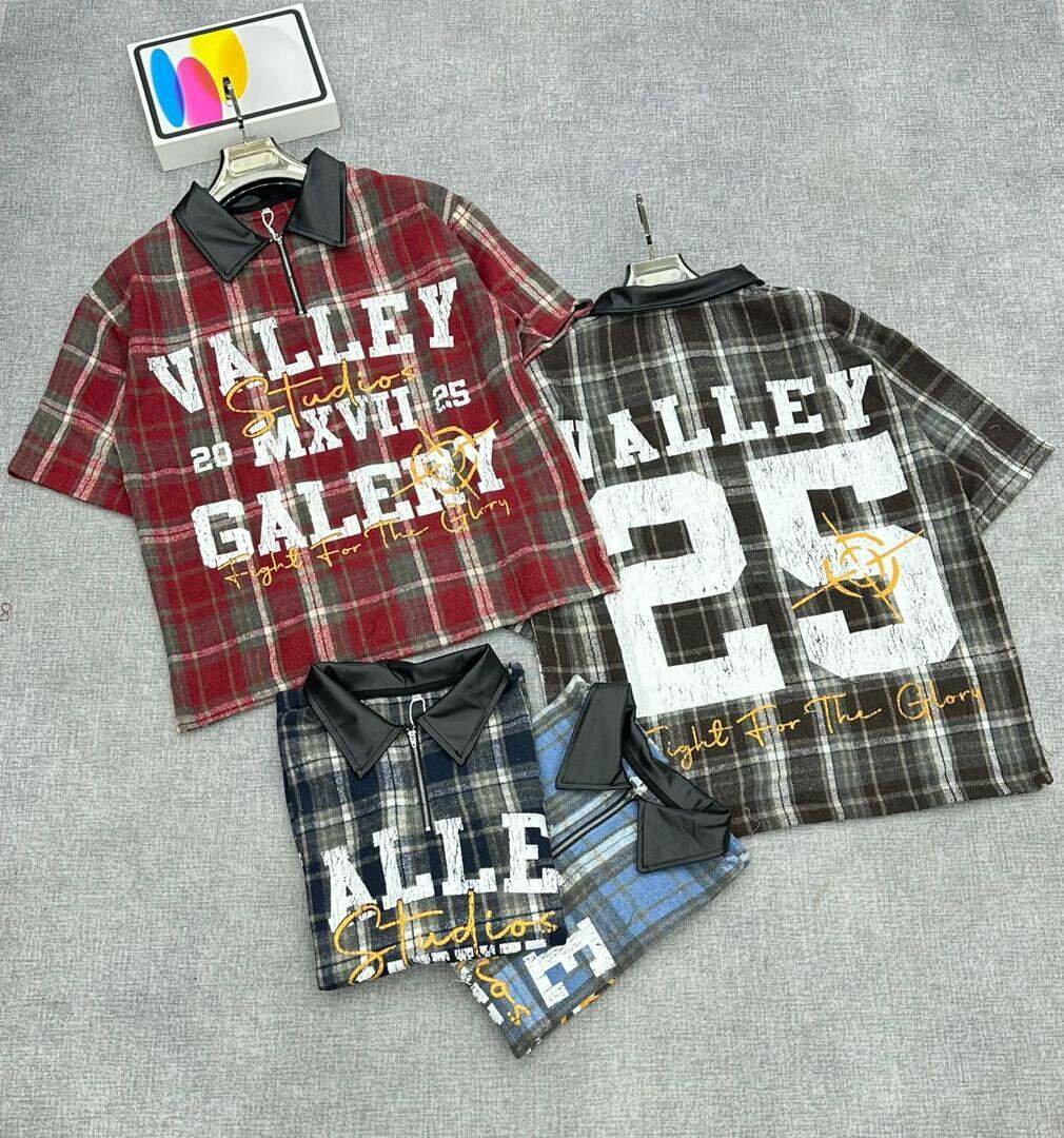 Plaid Casual Shirts Set