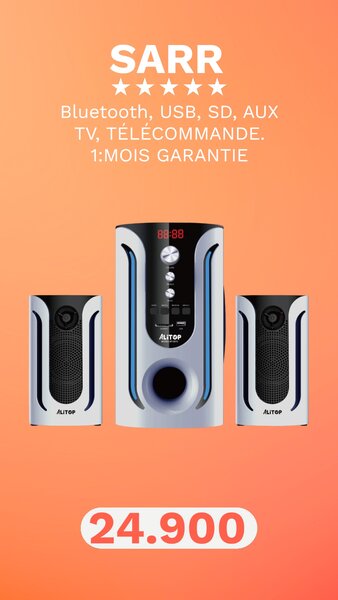 Enceintes Bluetooth USB SD AUX