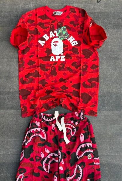 Ensemble Homme A Bathing Ape Rouge