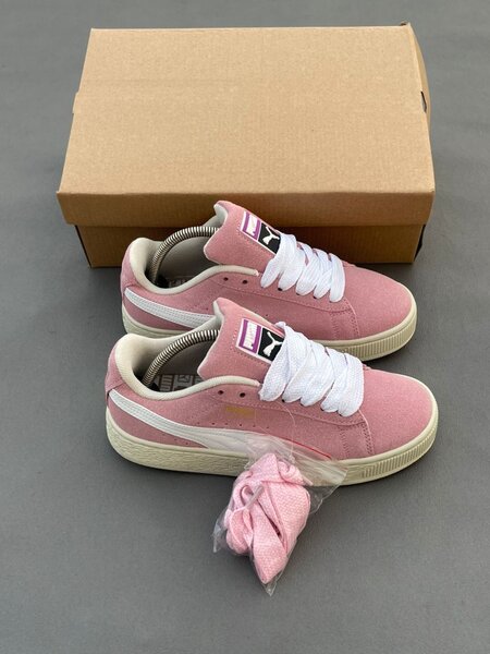 Baskets Roses en Daim