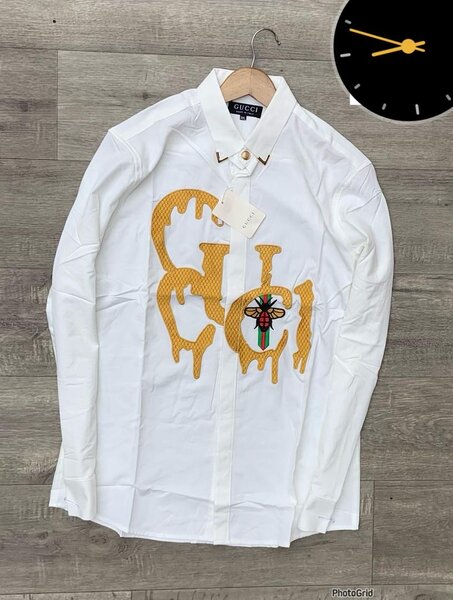 Chemise blanche homme avec motif