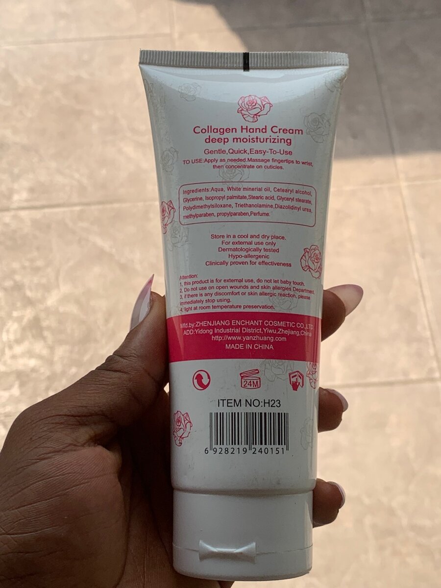 Collagen hand cream