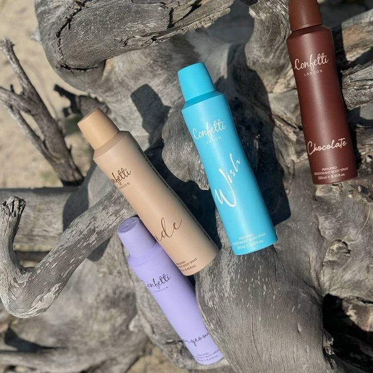 Confetti London deodorant and body spray