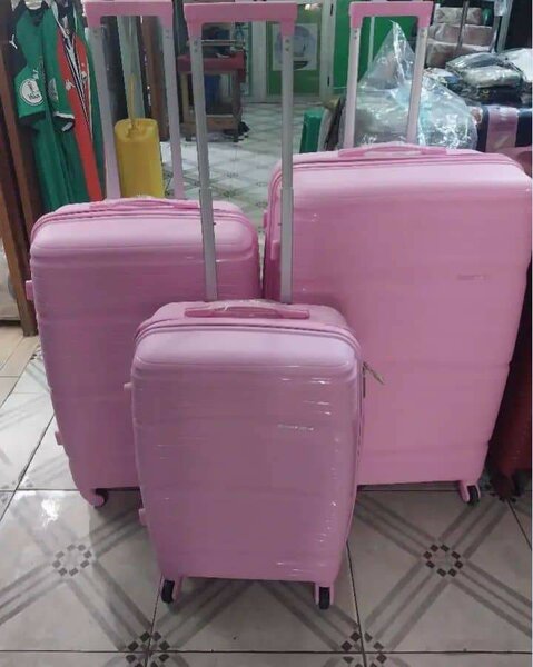 Ensemble de 3 valises rose
