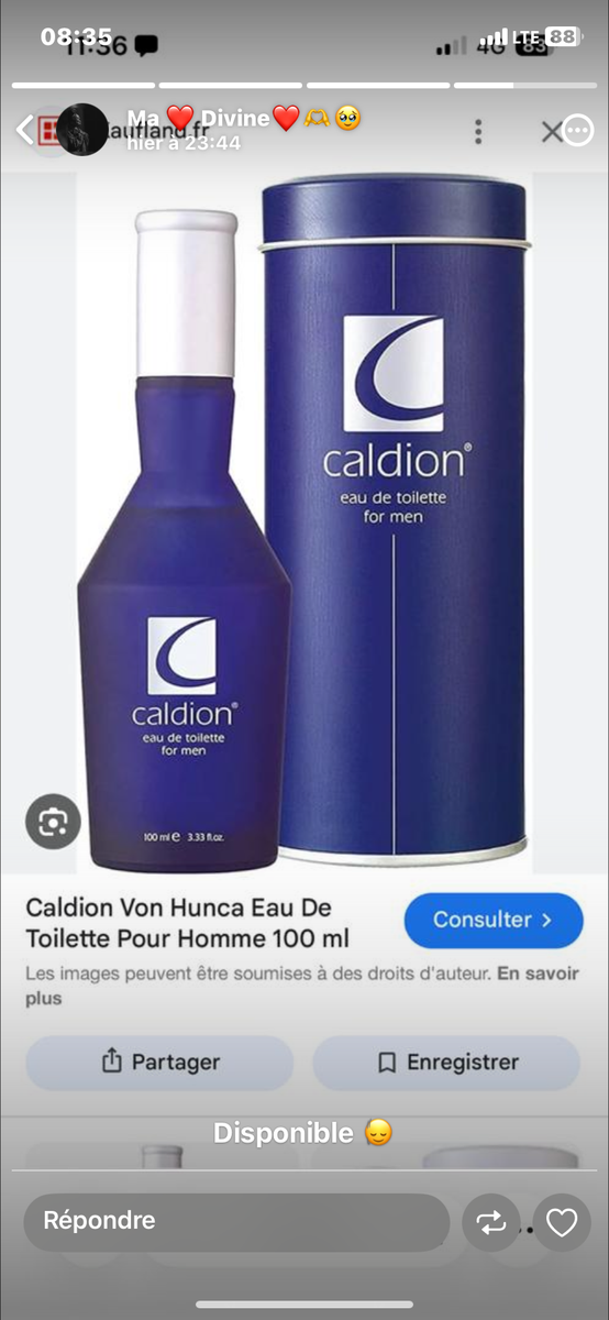 Caldion Eau de Toilette Homme 100ml